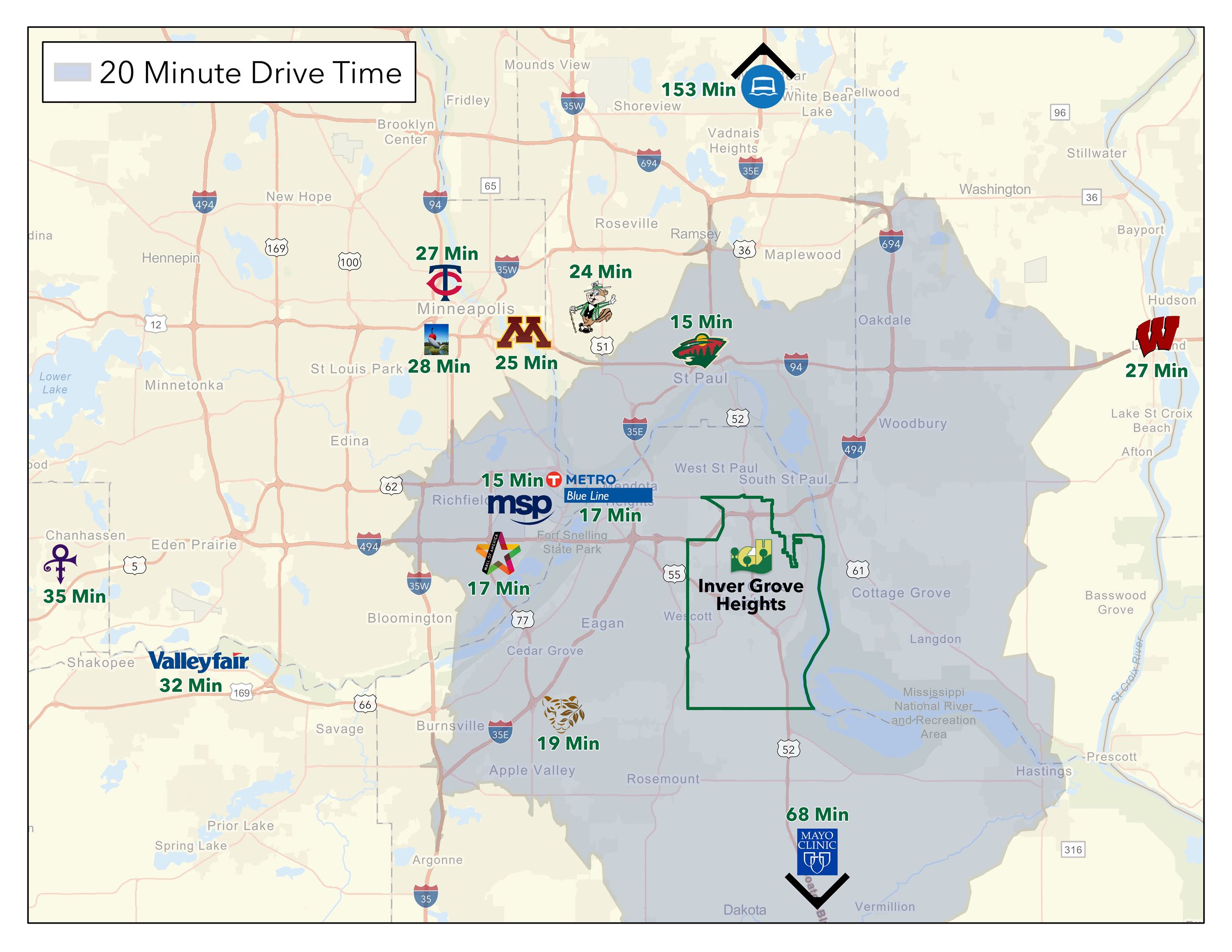IGH 20-minute DriveTime Map