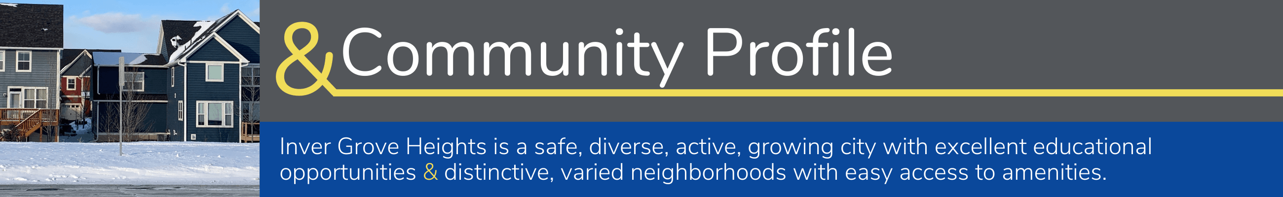 Website Banner for Economic Development Maps - Community Profile Infographic