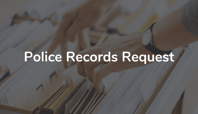 Website thumbnail reading "Police Records Request"