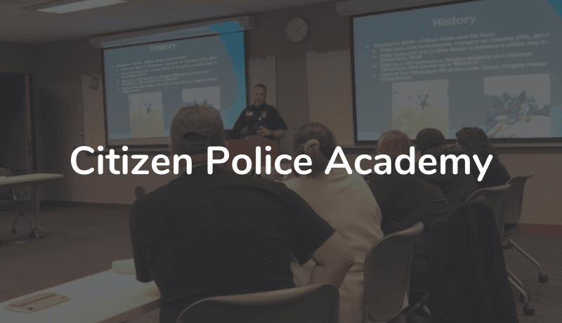 Website thumbnail reading "Citizen Police Academy"