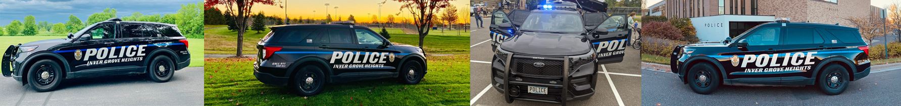 Collage banner photo of police squad