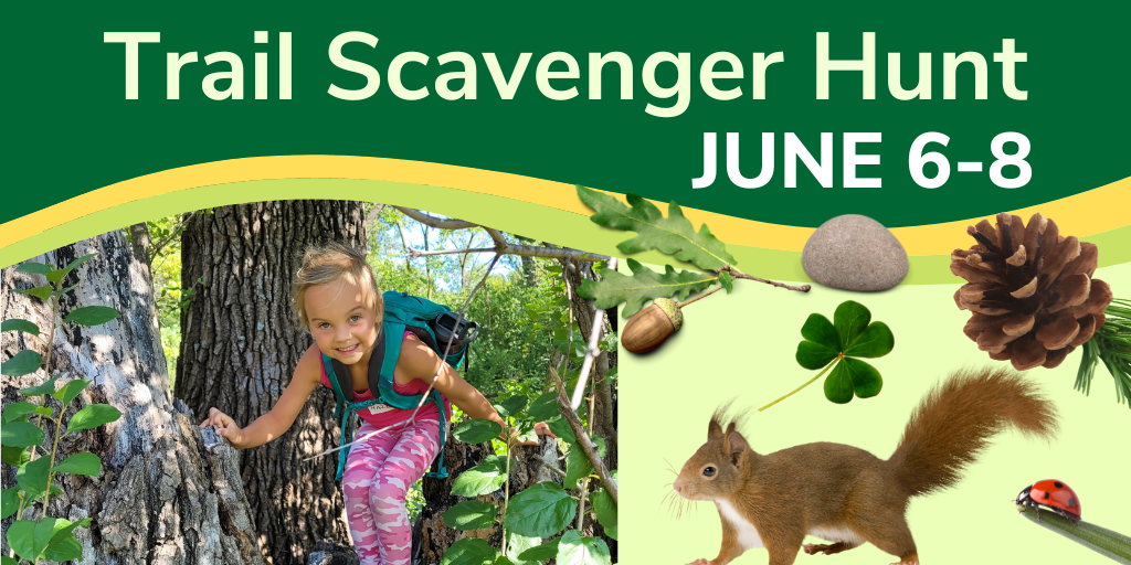 Website newsflash reading National Trails Day Scavenger Hunt