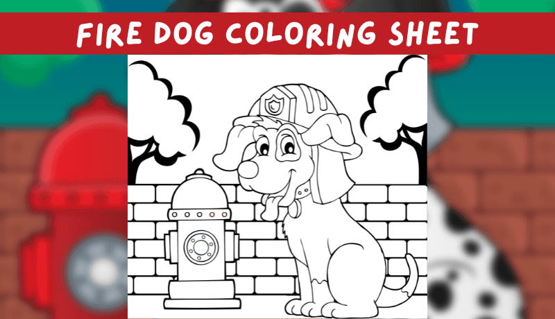 Photo of Fire Dog Coloring Sheet