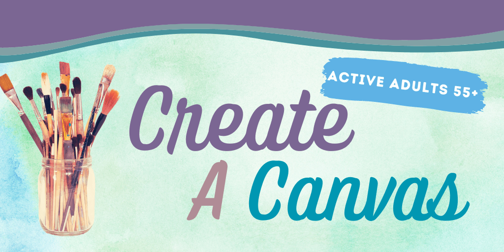 purple graphic that says create a canvas