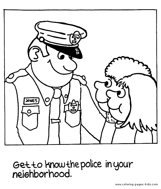 N2U Get to Know Police Coloring page