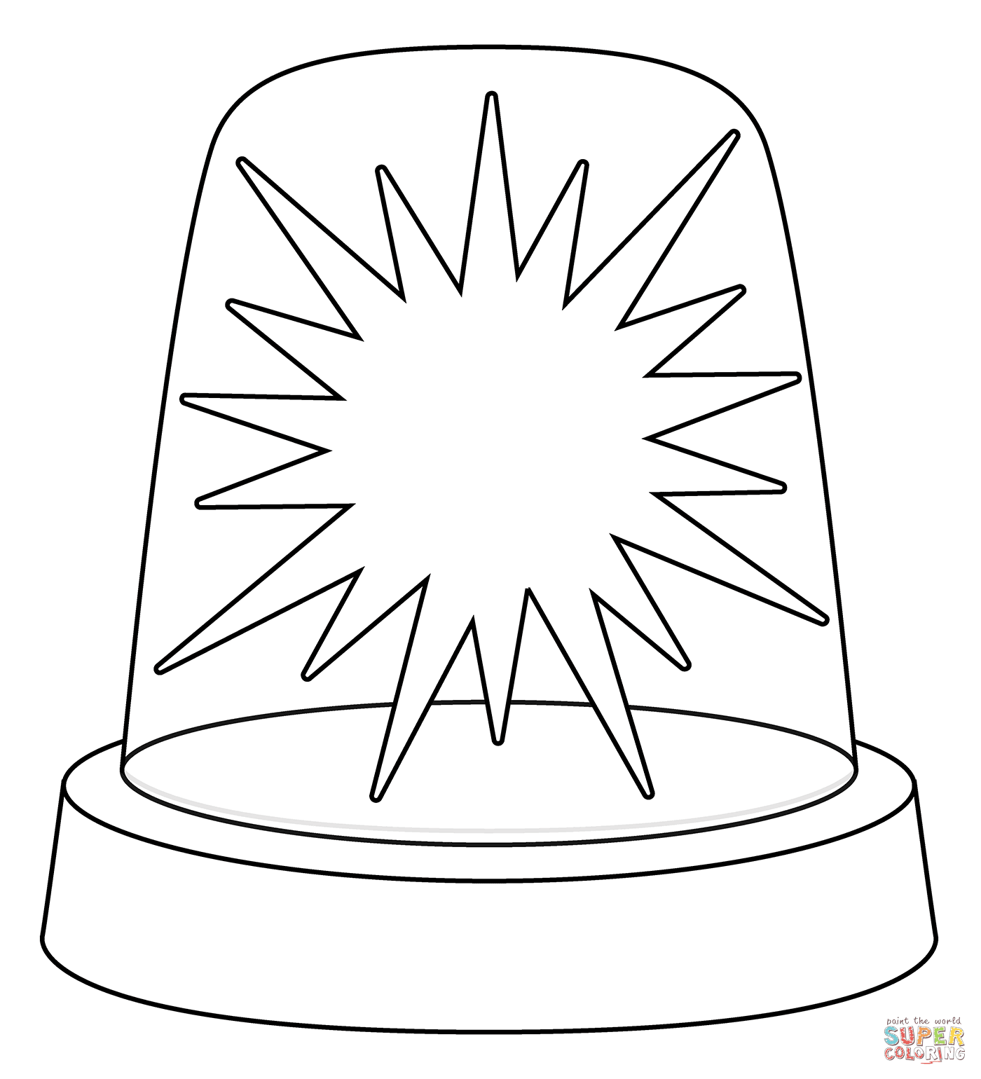 N2U Police Light Coloring page Opens in new window