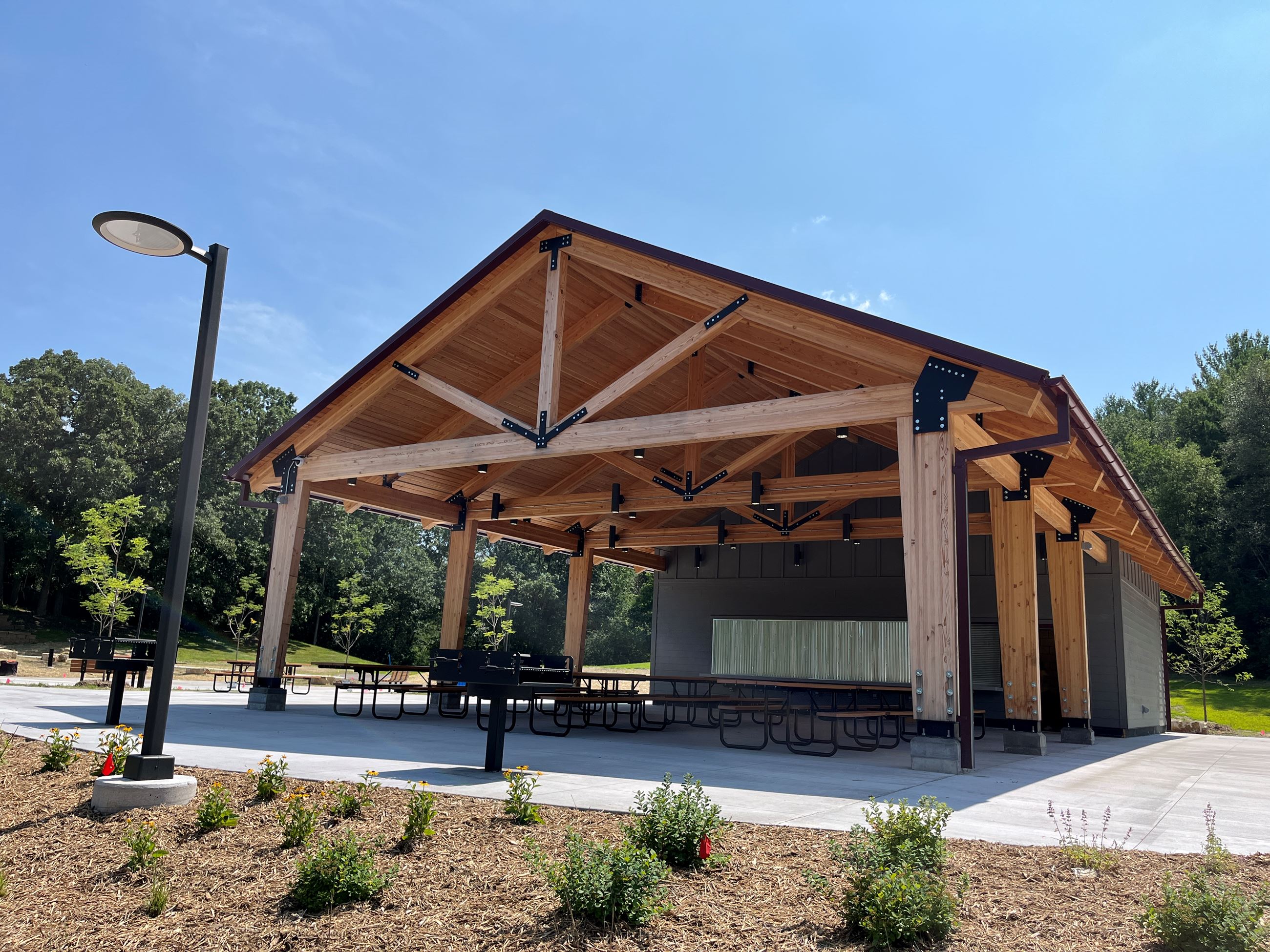 View of the park shelter at South Valley Park